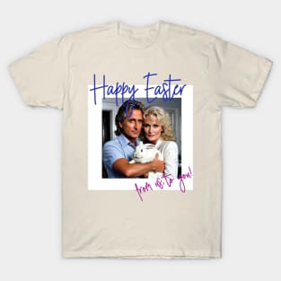FATAL EASTER; funny; humor; retro; Easter; Easter day; Happy Easter; fatal; attraction; 80s; movie; dark humor; silly; bunny; T-Shirt